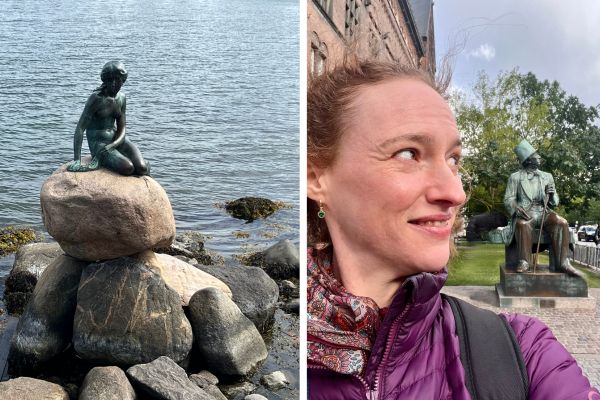 Kopenhagen-Impressionen: Seejungfrau und HC Andersen-Statuen